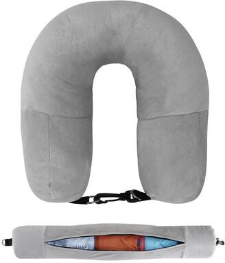 Inspired Finds Fillable Travel Neck Pillow grey 2pcs