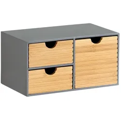 KESPER Organizer, grau, FSC, 27x16x14cm, grau, Bambus
