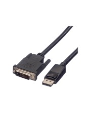 ROLINE Videokabel DisplayPort M bis DVI-D M 2 m Daumenschrauben Schwarz (11.04.5772)