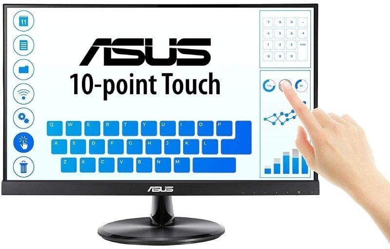 Monitor Profesional Táctil Asus VT229H 21.5'/ Full HD/ Multimedia/ Negro