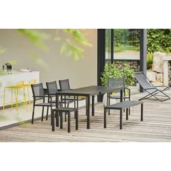 ARIA Garten-Sitzbank 140 cm – Aluminium pulverbeschichtet corten