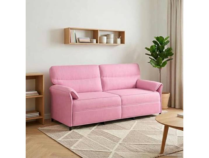 Sofa Aus 100% Polyester Mit Metallrahmen Und MDF, Modernes Wohnzimmer 100% Polyester, Metallrahmen, MDF, Sperrholz, klappbare Armlehnen, trockenes Tuch zur Pflege