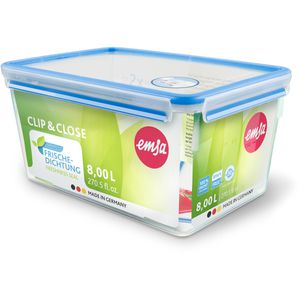 Emsa Frischhaltedose Clip&Close 508548, aus Kunststoff, 8 Liter, transparent, luftdicht