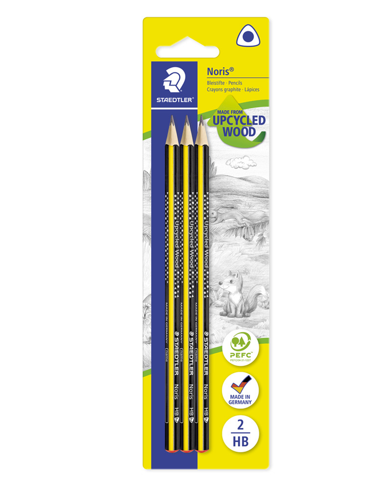 Staedtler Pencil Noris HB 3pcs bc 100% PEFC