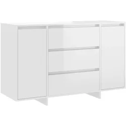 Helloshop26 - Buffet Sideboard Kommode Schrank Aufbewahrungsmöbel Organizer für Küche Wohnzimmer Lounge 3 Schubladen 02_0031753