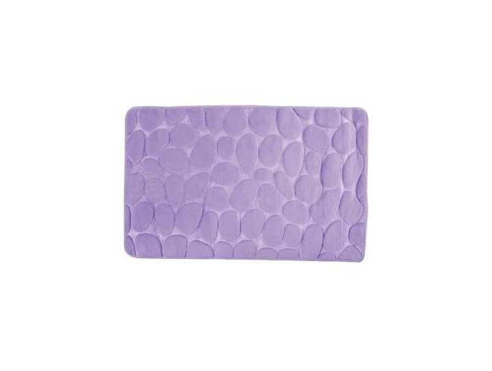 MSV – Kieselstein-Badematte – rutschfeste Latex-Rückseite – Geeignet für Fußbodenheizung – 50 x 80 cm – Lavendel – Komfort und Sicherheit fürs Badezimmer