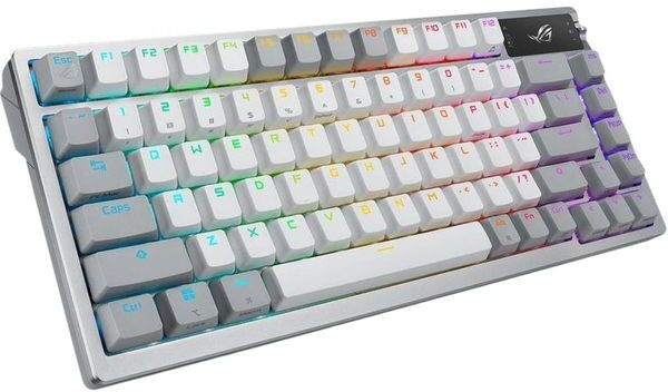 Asus ROG Azoth 75% Wireless Mechanical Gaming Keyboard, ROG NX Snow Switches, UK Layout - Moonlight White