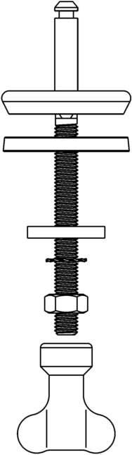 Pagette Pagette Nova Befestigung 792900100 Edelstahl, Unterteil abnehmbar