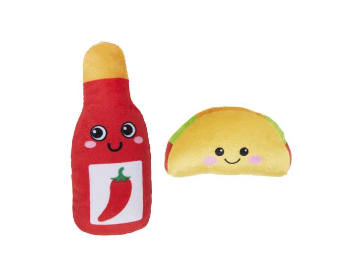 Katzenspielzeug Stofftier Taco Set 2-teilig bunt