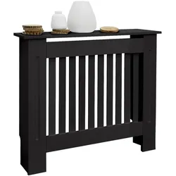 HEIZKÖRPERVERKLEIDUNG Landhausstil 78 x 19 x 82 cm Schwarz