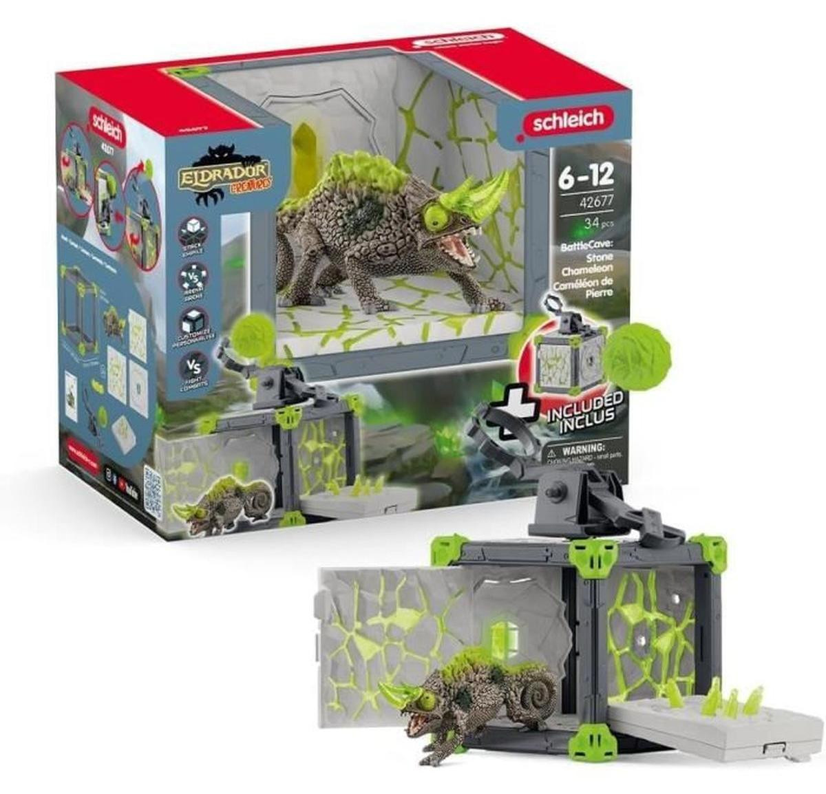 Schleich Eldrador Creatures BattleCave Stone Chameleon Arena Expansion 42677