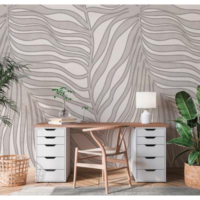 Vliestapete S.OLIVER "Dschungel-Tapete - Vliestapete Palmenblatt", beige (natur), B:1,59m L:2,8m, Vlies, Tapeten, moderne Natur-Design Wandtapete Schlafzimmer Küche Wohnzimmer