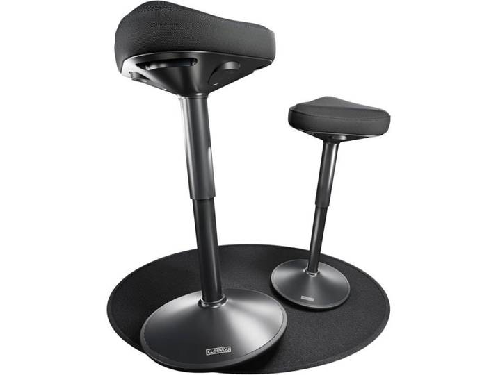 Tabouret ergonomique bureau CLOUVOU - Nexus - Tabouret dynamique avec Effet Oscillant - réglable de 47 à 64 cm - Max 125 kg - Noir