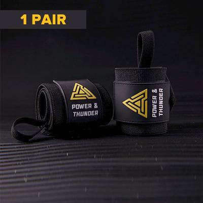 Uplift Picks Premium Wrist Support Straps Gym Wrist Wraps For Weightlifting And Training black