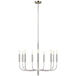 Elstead Lighting, Kronleuchter, Brianna Kronleuchter E14 9-fach Poliertes Nickel (75.90 cm)