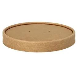 Papstar 500 Deckel für Suppenbecher, Pappe rund Ø 11,5 cm · 1,6 cm braun