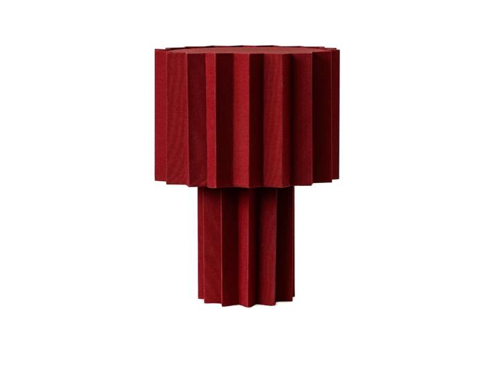 Örsjö Belysning Plissé Tischleuchte Textil Rot, 40,9 cm
