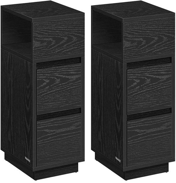 Brayden Studio 25cm W Bedside Table Black 65cm H X 25cm W X 30cm D