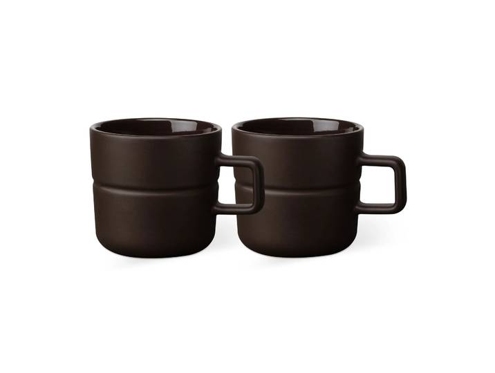 NJRD Tasse Lines 30 cl Lot de 2 Marron
