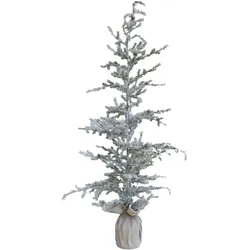 Chic Antique Künstlicher Tannenbaum Fleur mit Zapfen & Schnee, H 180 cm x Ø 65 cm - Grün mit weißem Schnee