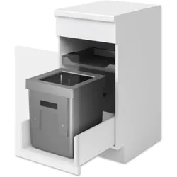 Peka Metall Abfallsystem Oeko Universal 40 l, Abfalleimer, Grau