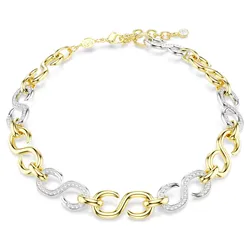Swarovski  Dextera Halskette Rundschliff, Kette, Weiß, Metallmix