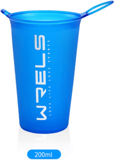 Inspire Picks 200ml Foldable Sports Water Cup Lightweight Soft Cup For Marathon And Trail Running blue