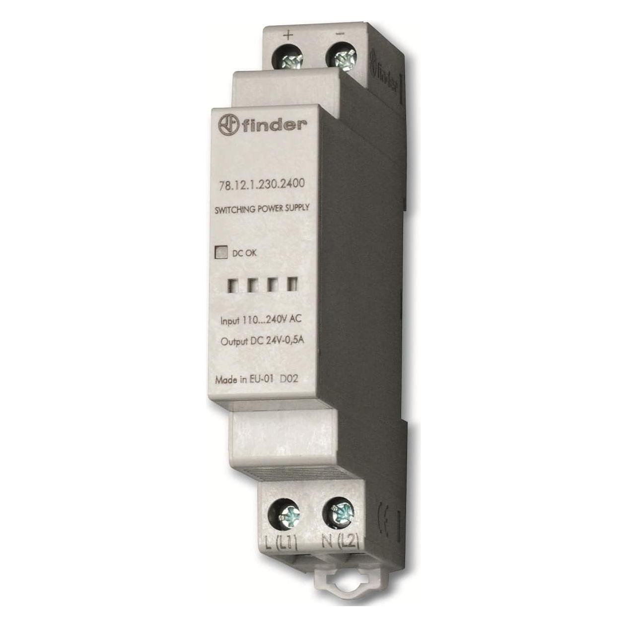 Finder Hutschienen Netzteil (DIN Rail) Schaltschrank Schaltnetzteil 12V/12W (78.12.1.230.1200)