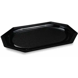 VEPATIM 10x Catering-Platte rPET oval schwarz 45 x 30,2 cm