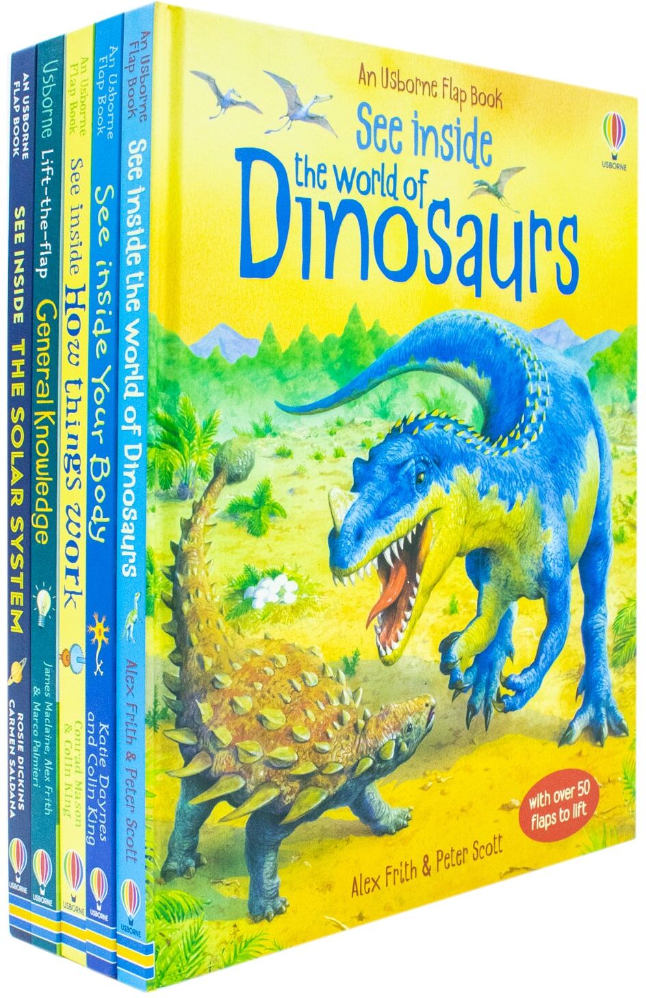 Usborne See Inside 5 Books Collection Set by Alex Frith, Katie Daynes, Conrad Mason & Rosie Dickins - Board Book - Ages 6+ - Dinosaurs, Body