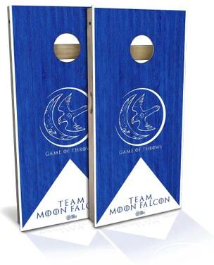 Skip's Garage Team Moon Falcon Outdoor Cornhole Board Set