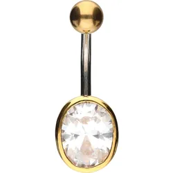 Titan Bananabell mit 925er Silber-Design GROSSER KRISTALL