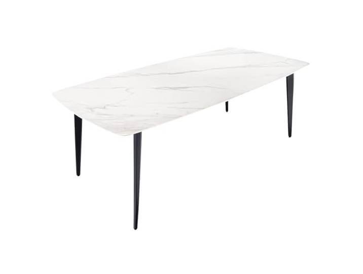Riess Ambiente Esstisch Milano 160cm - schwarz weiß - Keramik hochwertig, 60 kg Belastbarkeit, wohnlicher Look, modernes Design, pflegeleicht, widerstandsfähig, Metallgestell