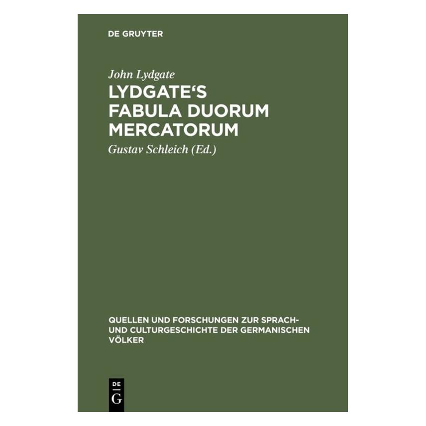 De Gruyter Lydgate:Lydgates Fabula duorum mercato (Deutsch, Hardcover, John Lydgate) (67767037)