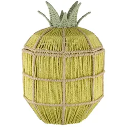 HOME STORY Korb Ananas   ¦ gelb ¦ Papier,Metall ¦ Maße (cm): B: 28 H: 46