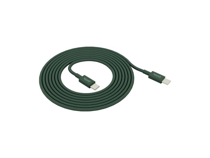 Kord Kord USB-C naar USB-C oplaadkabel 1,8 m Dark Green