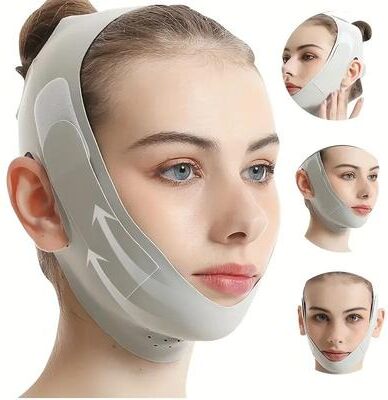 Useful Little Things Graphene V Shape Face Lift Band And Adjustable Double Chin Reducer green
