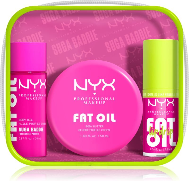 NYX Professional Makeup Fat Oil Body ensemble corps avec parfums Suga Baddie 3 pcs