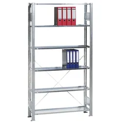 SCHULTE Lagertechnik Grundelement »Steckregal Multiplus 6 OH« doppelte Tiefe grau, 100x200x60 cm