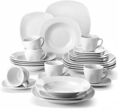 MALACASA Elisa Basic Porcelain Dinnerware Set (Service for 6)