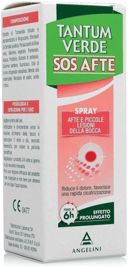 Tantum Verde SOS Afte Collutorio Contro Afte e Piccole Lesioni della Bocca 120 ml