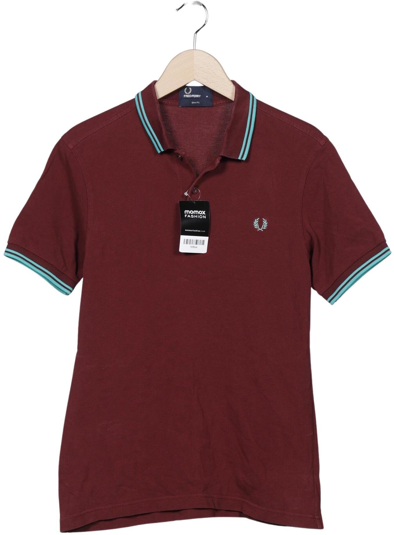 Fred Perry Herren Poloshirt, Bordeaux, Gr. M, Baumwolle - Second Hand