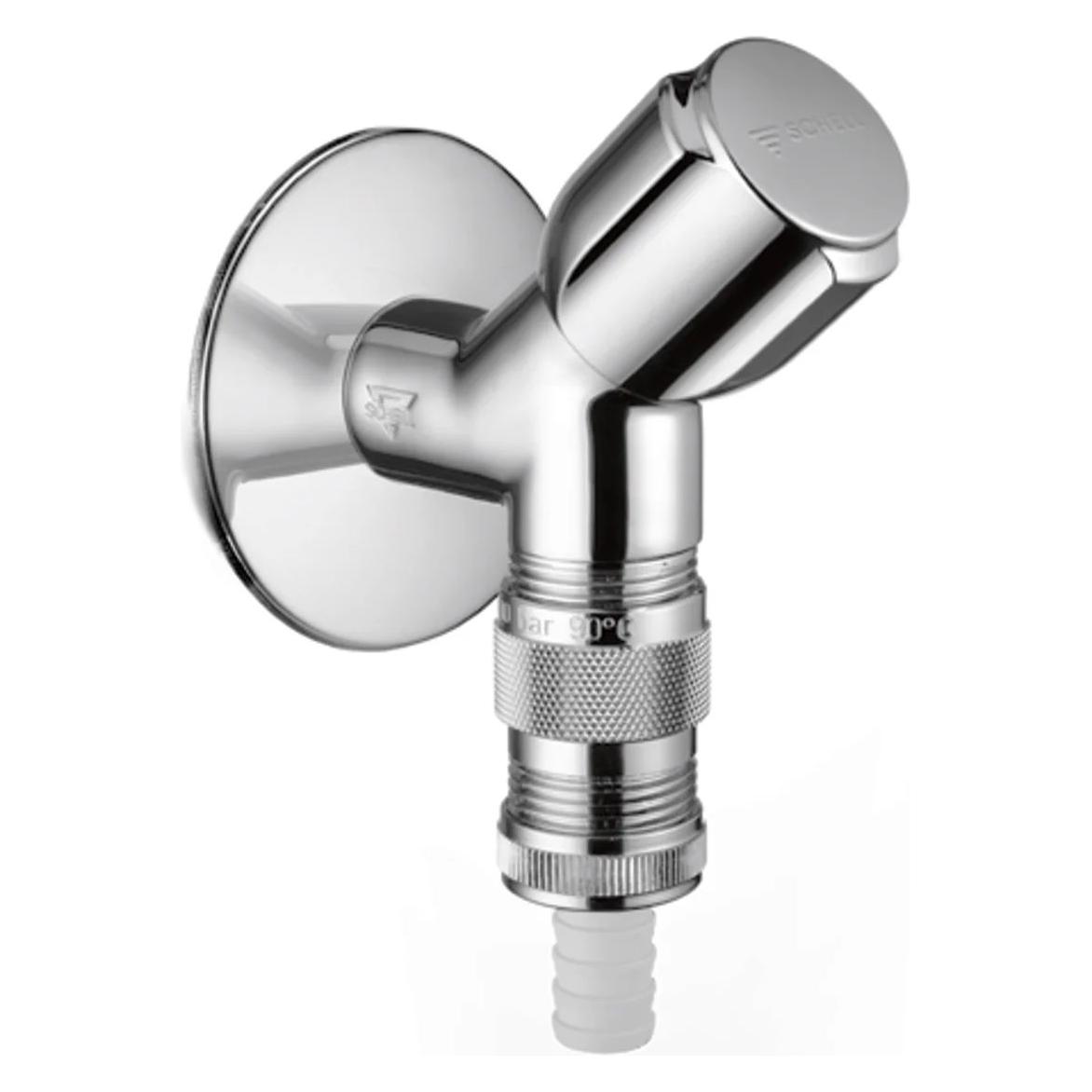Schell Geräteschrägsitzventil COMFORT chrom, mit Schlauchplatz-Sicherung 1/2Zo 1/2Zoll (033900699)