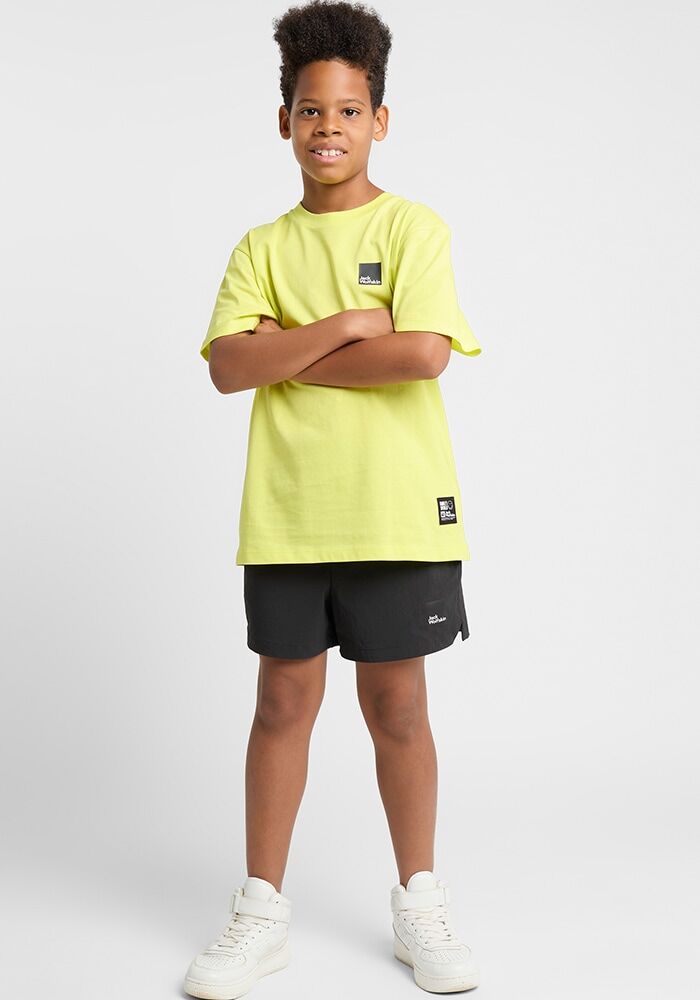 Shorts JACK WOLFSKIN "TEEN SHORTS B", Jungen, Gr. 164, Normalgrössen, schwarz (granite, schwarz), OBERSTOFF: 86% POLYAMID, 14% ELASTHAN. Futter: 100% POLYESTER, Hosen Shorts granite, schwarz 164, Normalgrössen