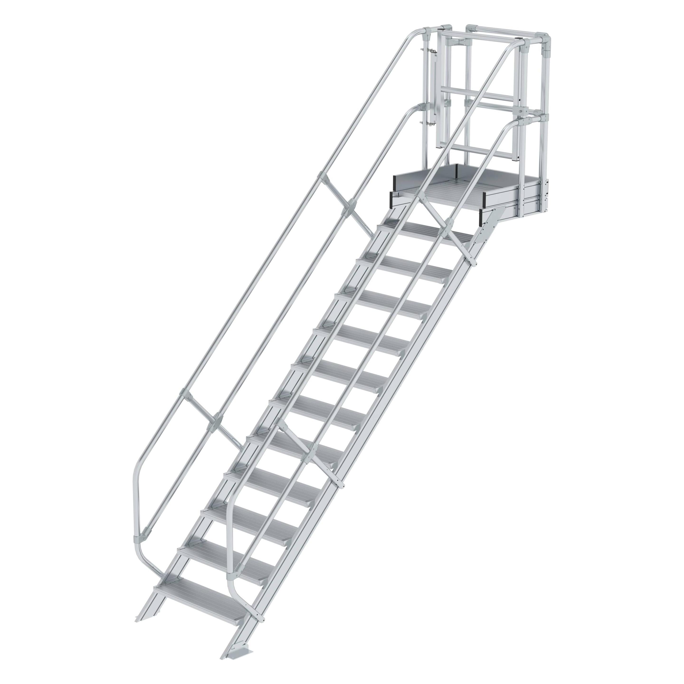 Munk Treppen-Modul Aluminium geriffelt 12 Stufen (Gerüst) (632312)