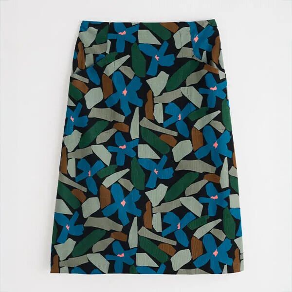 Seasalt Forest View Skirt Zennor Flower Onyx