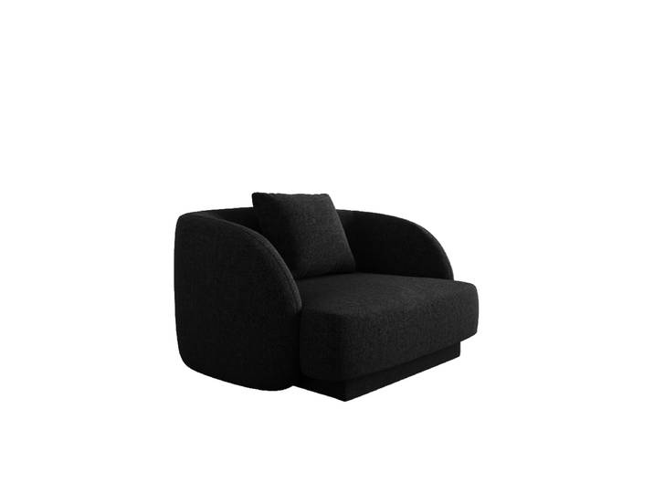 Design Sessel „Tulum“ Chenille Schwarz chosen by Bloomingloft