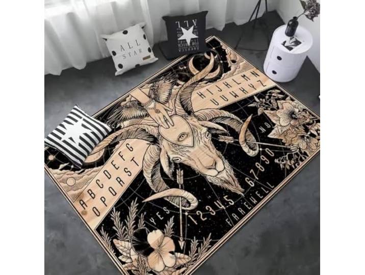 JIAOJING Ouija Board Lange Teppiche Nordischer Stil Home Fußmatte Badezimmer-Wc Matten Schlafzimmer Nachttisch Teppiche 160X230Cm