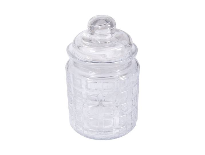Rayher Glas-Gefäss mit Glasdeckel Karos ⌀ 8 cm 12.5 cm 280 ml