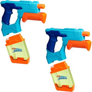 Nerf G09955L0 Wasserpistole Super Soaker Dunk-Fill, 5m Reichweite, Tankinhalt 300ml, 2 Stück